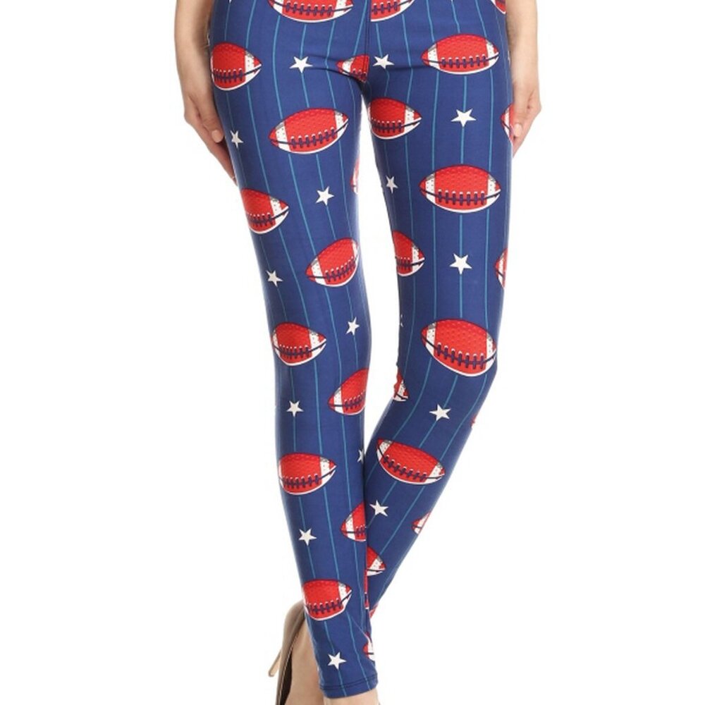Football Print Leggings - Picture 3 of 5